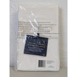 Ralph Lauren European Sham Organic Sateen Border Parchment Classic Preppy RL
